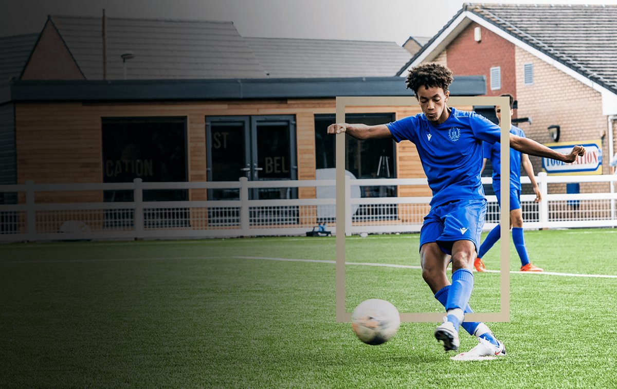 Football action on the Ackworth School pitch