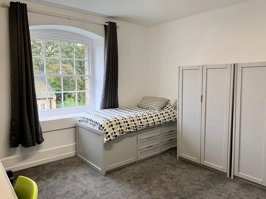 Refurbished boarding bedroom at Ackworth School